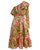 La Double J La Doublej One Shoulder Boogie Dress Pink/green P