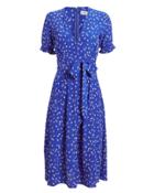 Faithfull The Brand Farah Betina Print Cobalt Dress Cobalt/white Floral P