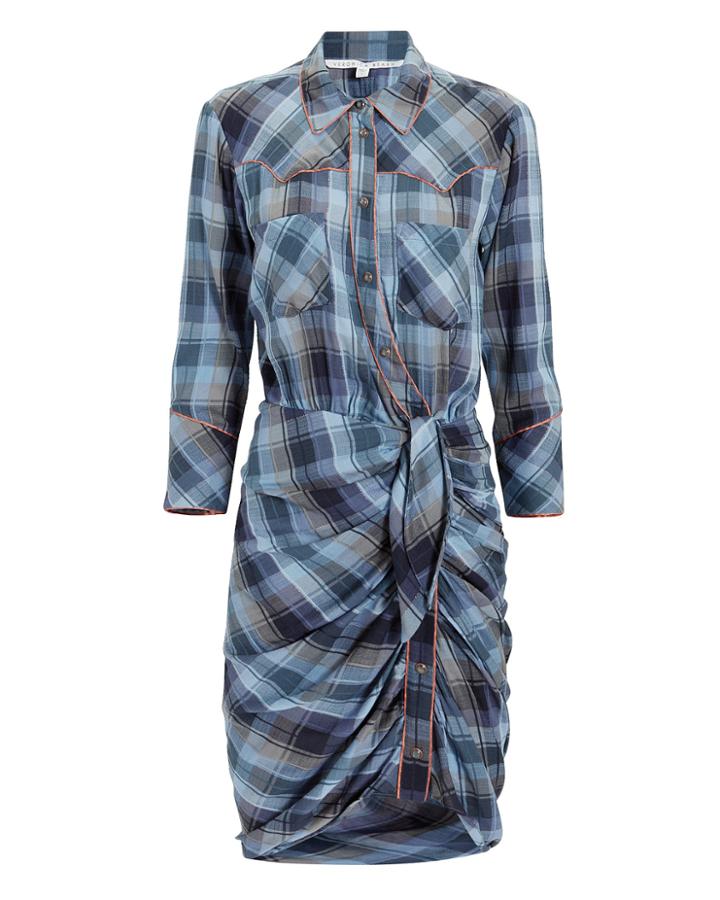 Veronica Beard Sierra Shirtdress Blue-med 6