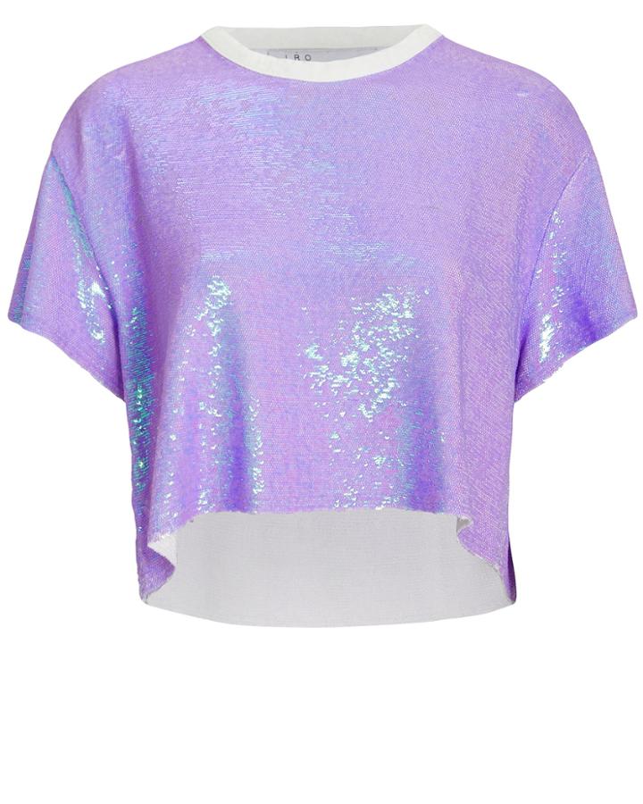 Iro Natesa Lilac Sequin Crop Top Lilac 40