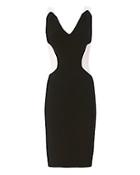 Mugler Black And White Cady Dress