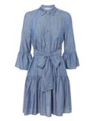 Derek Lam 10 Crosby Grommet Denim Dress Blue-med Zero