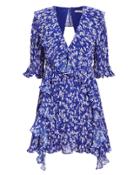 La Maison Talulah Mediterranean Minx Mini Dress Blue/floral P