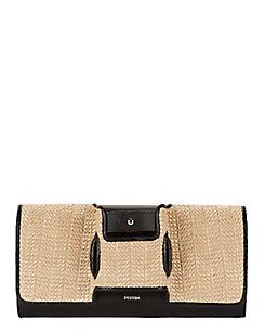 Perrin Le Capitale Raffia Clutch