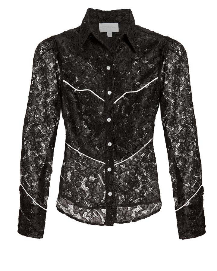 Devine Heritage Divine Hritage Western Lace Black Blouse Black M