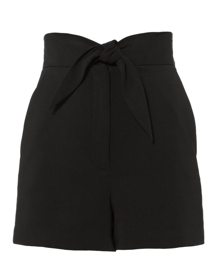 Alc A.l.c. Kerry Tie Front Shorts Black 8