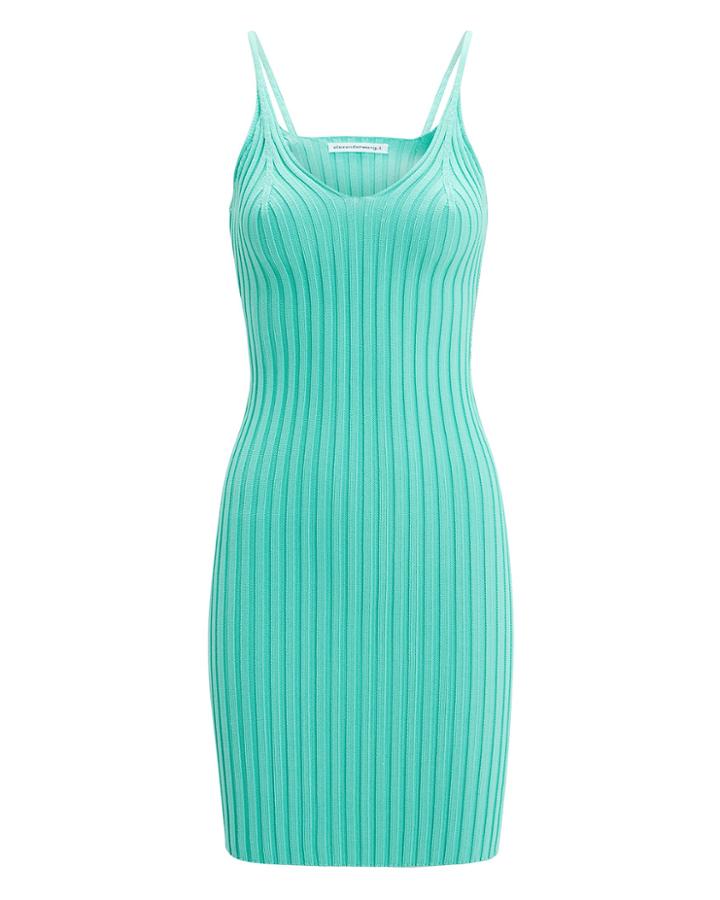 Alexanderwang.t Shrunken Tank Dress Aqua M