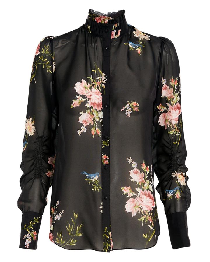 Joie Elize Floral Blouse Dark Floral 2