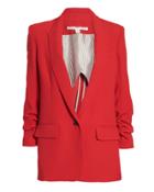 Veronica Beard Draped Graham Dickey Blazer Red 2