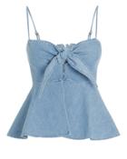 Levi's Senorita Tie-front Denim Top Light Blue Denim L
