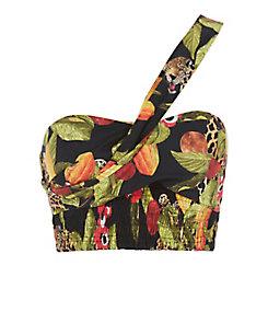 Isolda Jaguar Print Crop Top