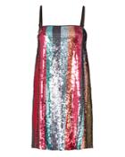 Tanya Taylor Erykah Sequin-striped Mini Dress Multi Zero