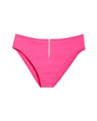 Jonathan Simkhai Pink Zip Detail Bikini Bottom Pink P