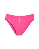 Jonathan Simkhai Pink Zip Detail Bikini Bottom Pink P