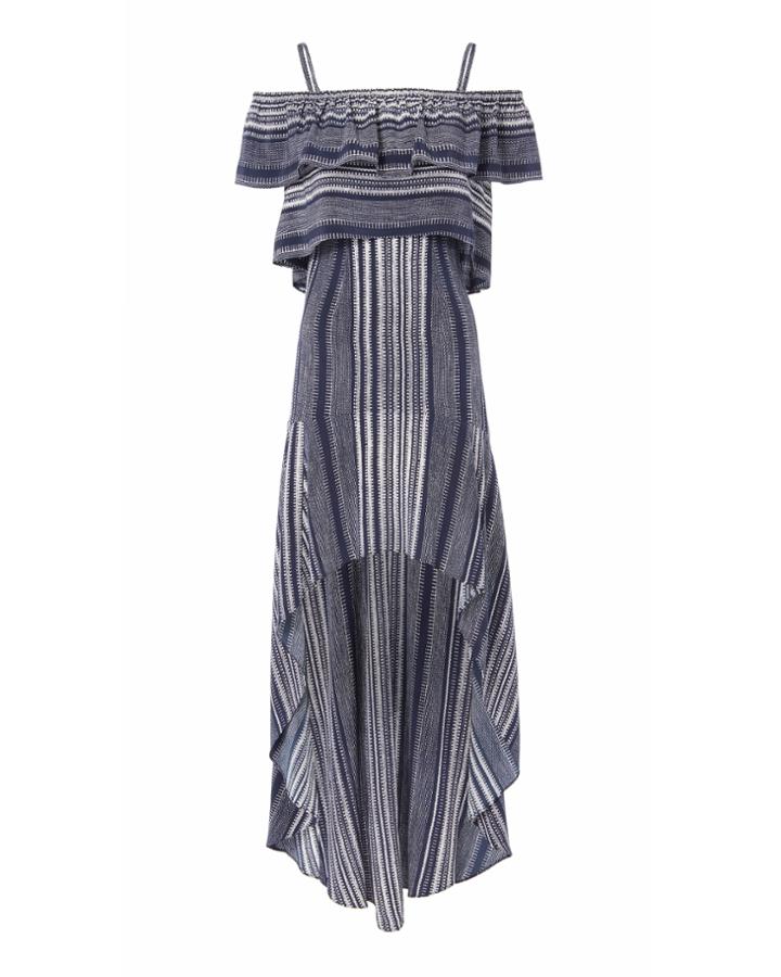 Exclusive For Intermix Eliza Off Shoulder Maxi Dress Stripe P
