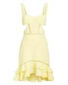 Jonathan Simkhai Seersucker Gingham Cutout Mini Dress Yellow Seersucker Gingham 6