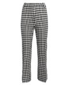 Derek Lam 10 Crosby Gingham Crop Flare Pants Black/white 10