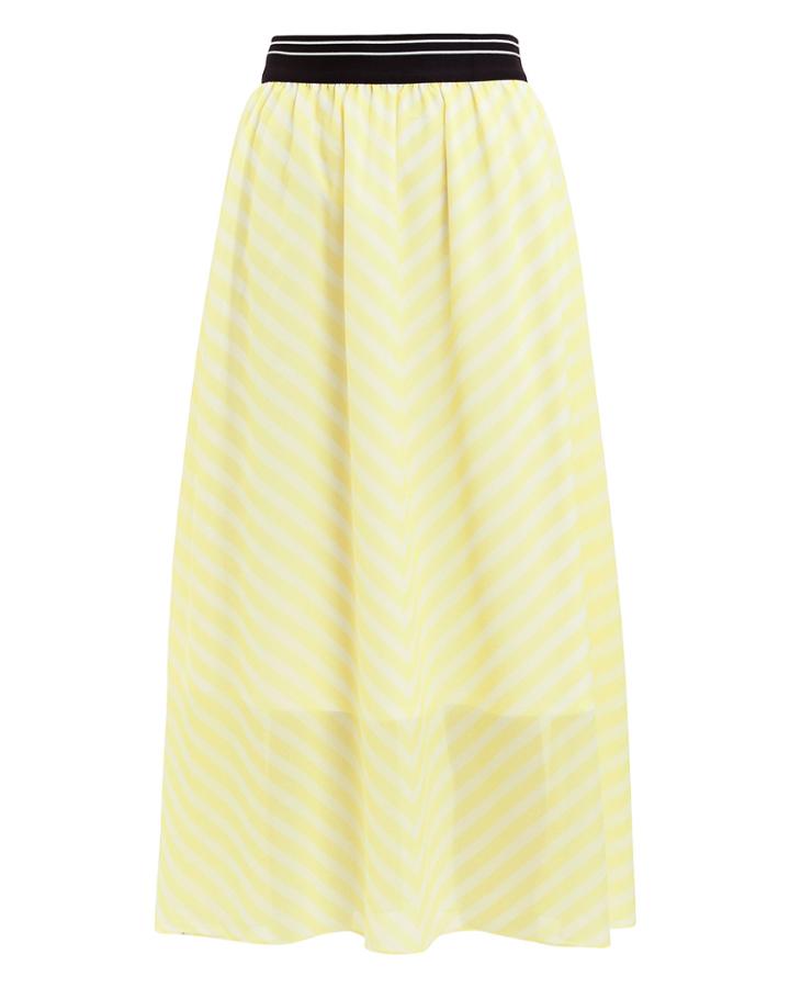 Notes Du Nord Kennedy Midi Skirt Yellow/white/black 38