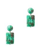 Lele Sadoughi Keepsake Stone Earrings Green 1size