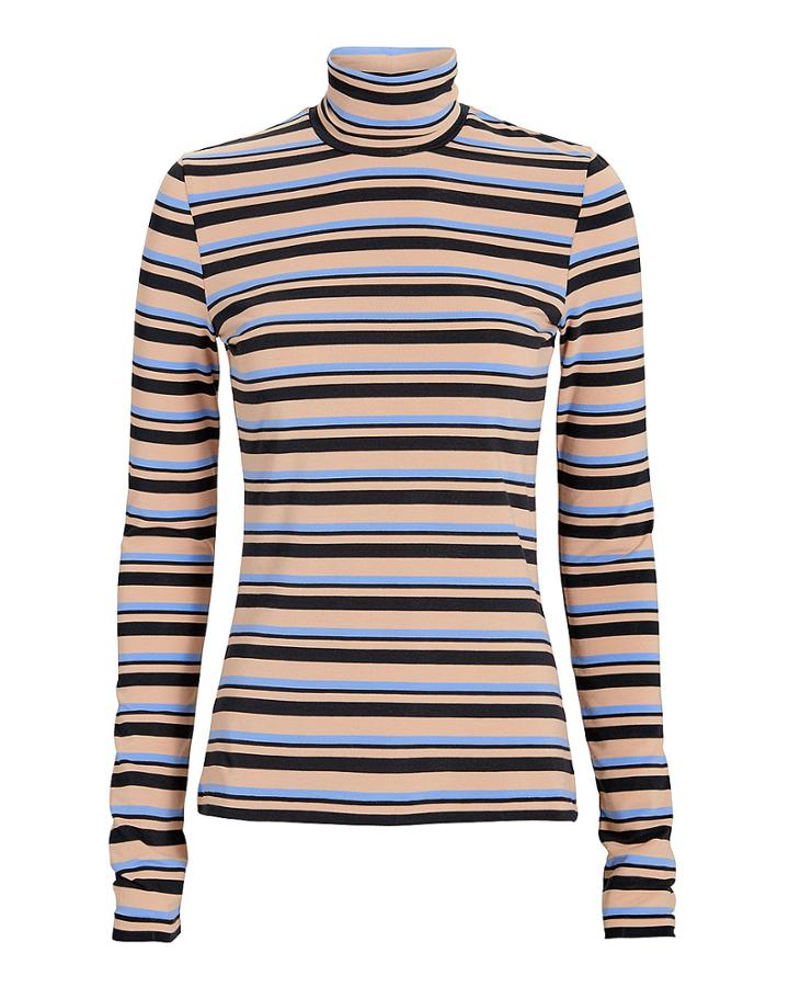 Proenza Schouler Pswl Striped Jersey Turtleneck Multi P