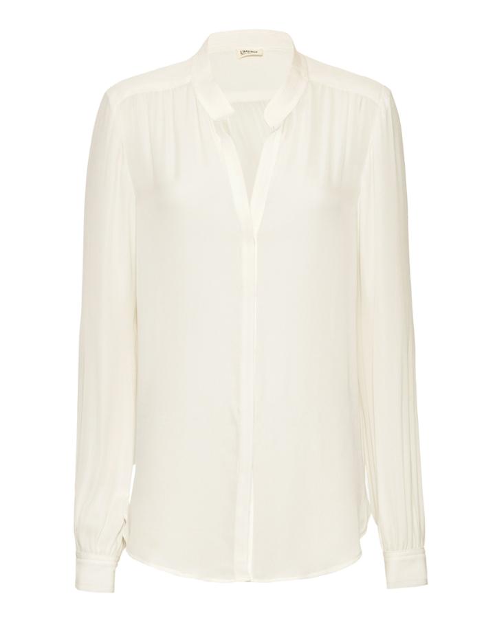 L'agence Bianca Collar Blouse Ivory L