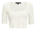 The Range Ribbed Crop Top White S