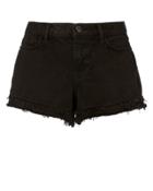 J Brand Sachi Frayed Black Shorts Black 24