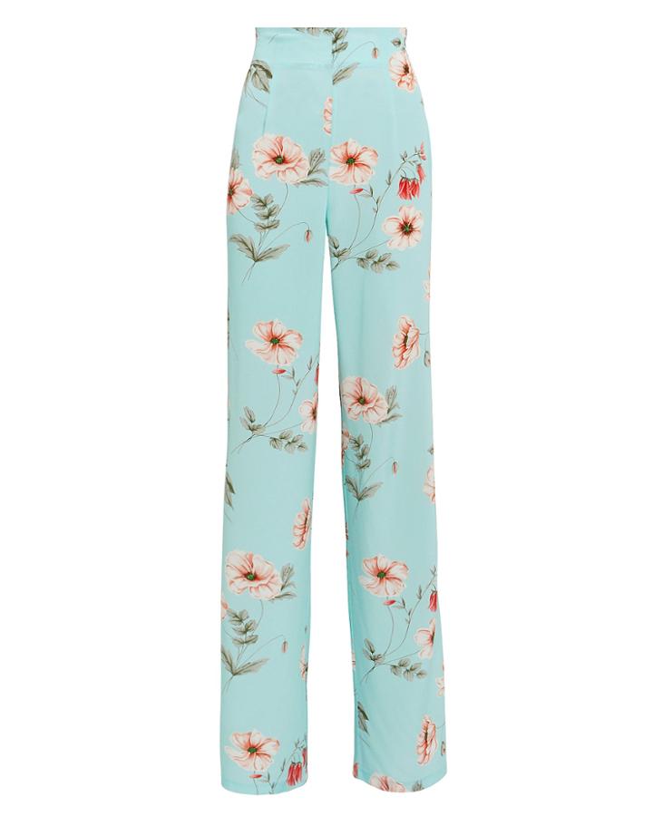 Exclusive For Intermix Intermix Austen Floral Pants Turquoise/pink Floral S