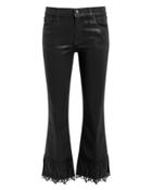 J Brand Selena Coated Lace Crop Boot Jeans Black 25