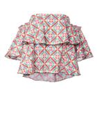 Caroline Constas Liza Off Shoulder Tiered Top Pri-abstract P