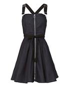 Adam Selman Denim Overall Dress