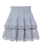 St. Roche Juno Chambray Eyelet Skirt