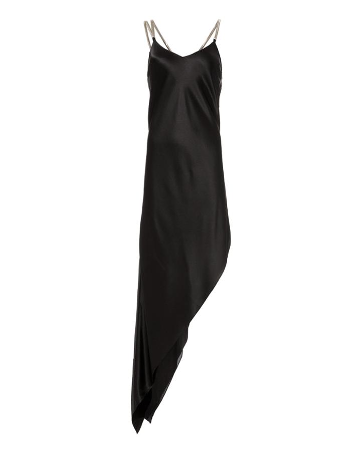 Michelle Mason Chain Detail Black Dress Black 2