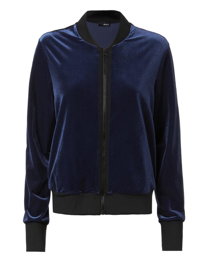 Ultracor Navy Velvet Bomber Jacket Navy P