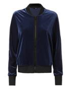 Ultracor Navy Velvet Bomber Jacket Navy P