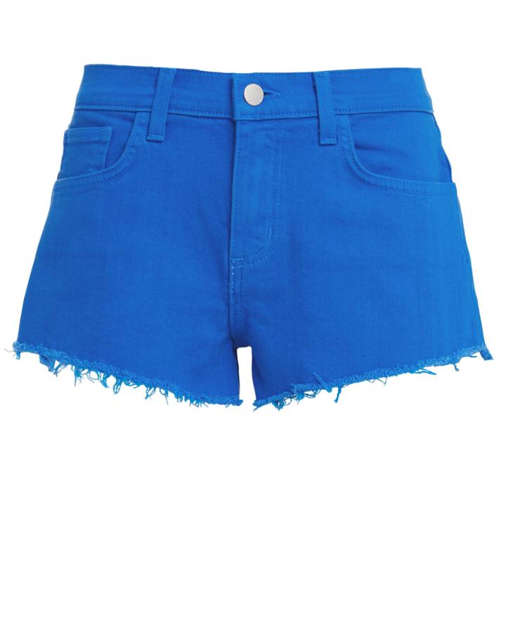 L'agence Audrey Denim Cut-off Shorts Light Wash Denim 25