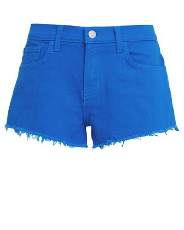L'agence Audrey Denim Cut-off Shorts Light Wash Denim 25