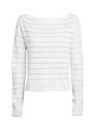 Exclusive For Intermix Intermix Sheer Panel Ribbed Sweater White M