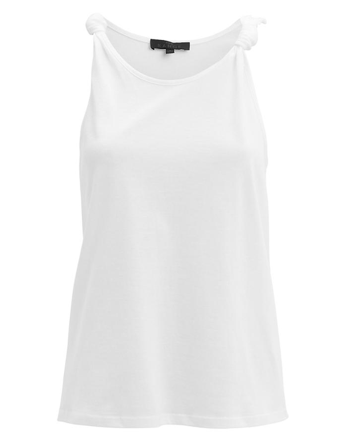 The Range Stark Knotted Tank White S