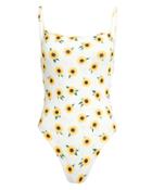 Same Swim Llc Same Swim Sunflower One-piece Swimsuit Ivory/sunflower L
