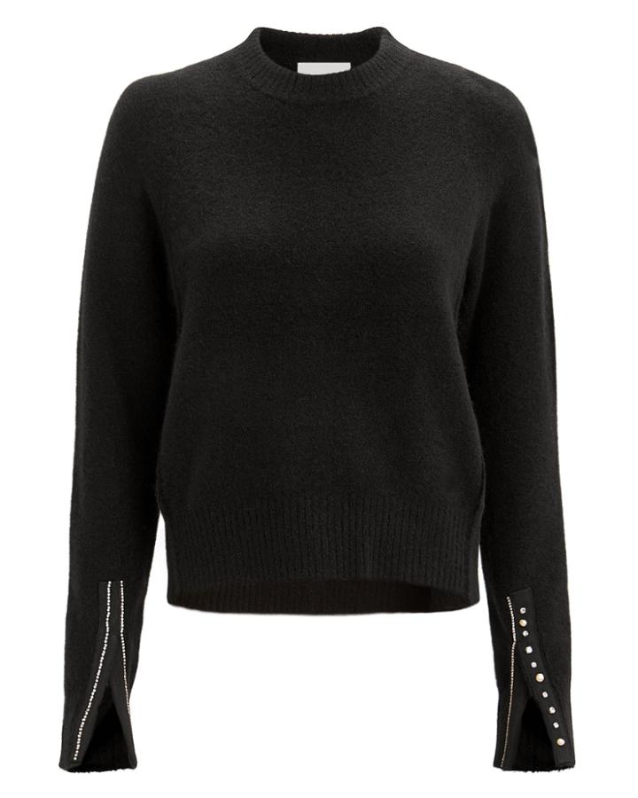 3.1 Phillip Lim Embellished Cuff Pullover Black M