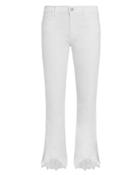 J Brand Selena Lace-trimmed Crop Jeans White 29