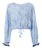 Poupette St Barths Poupette St Barth Bety Crop Top Blue-med S