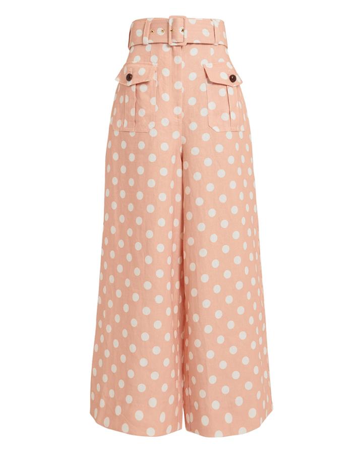 Zimmermann Corsage Safari Polka Dot Pants Pink/white 3