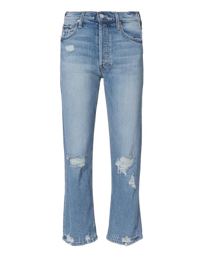 Mother Tomcat Cropped Jeans Blue-lt 26