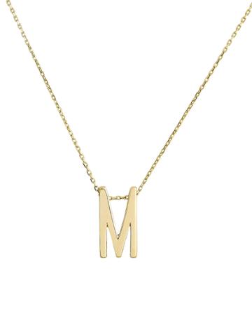 Nickho Rey M Alphabet Necklace Gold 1size