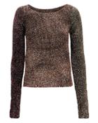 Mcq By Alexander Mcqueen Sparkle Pink Sweater Dark Metallic P