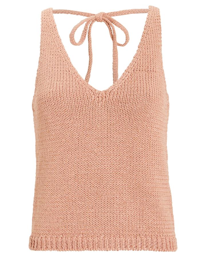 Exclusive For Intermix Intermix Aimee Metallic Sleeveless Sweater Rose P