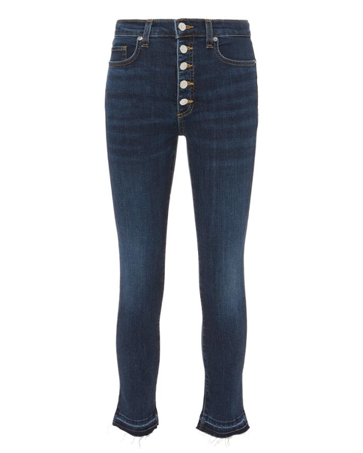 Veronica Beard Debbie Frayed Skinny Jeans Denim 25