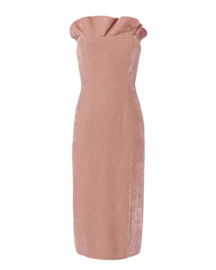 Cinq Ã  Sept Marceau Ruffle Trim Strapless Dress